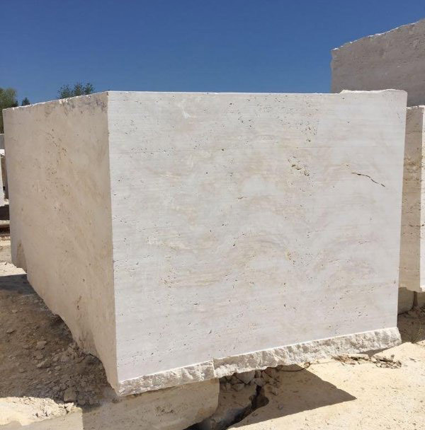  Super White Travertine Block 